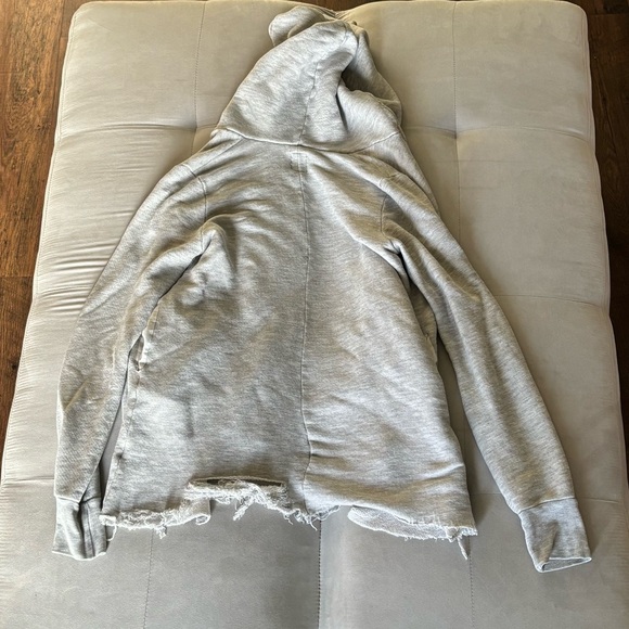 NSF Open Front Hooded Cardigan Gray Size M - Picture 6 of 6